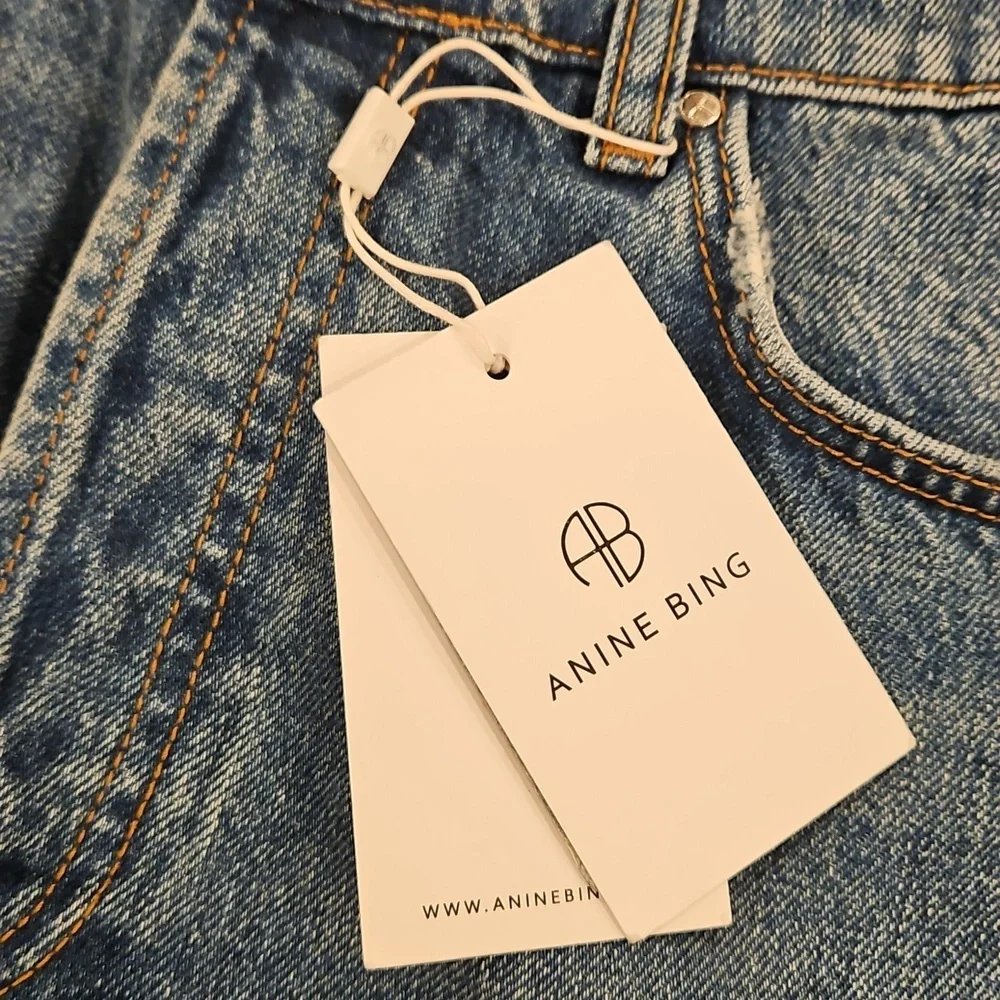 ๐ANINE BING๐ Knox Jean ~ Mineral Blue 28 NWT - Picture 15 of 16